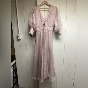ASOS Edition Puff Sleeve MIDI Dress in Organza